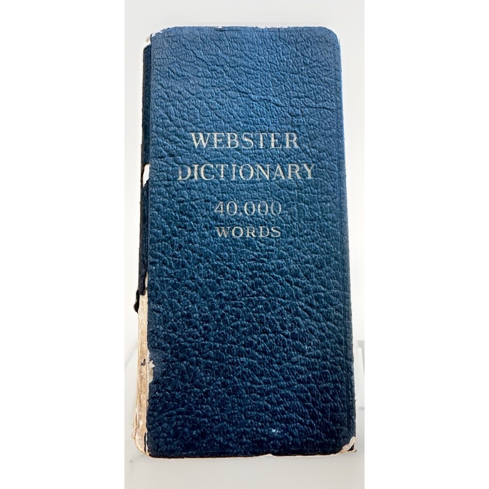 Vintage 1893 Webster's Dictionary Vest Pocket Edition 40,000 Word Antique Book